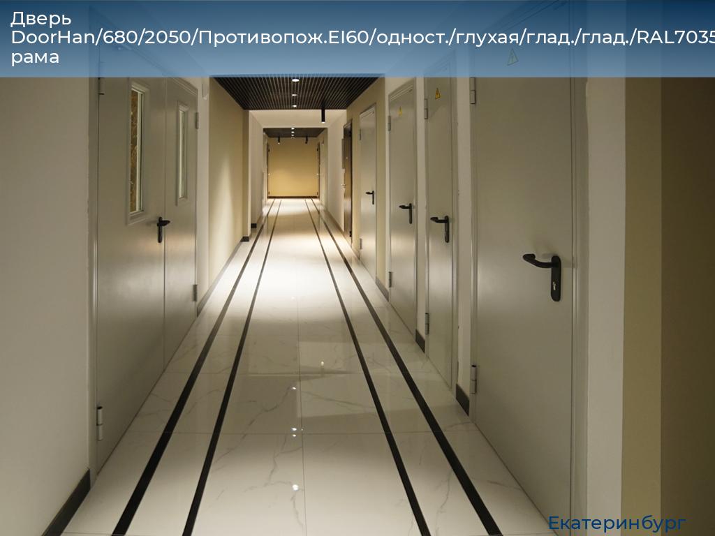 Дверь DoorHan/680/2050/Противопож.EI60/одност./глухая/глад./глад./RAL7035/прав./угл. рама, ekaterinburg.doorhan.ru