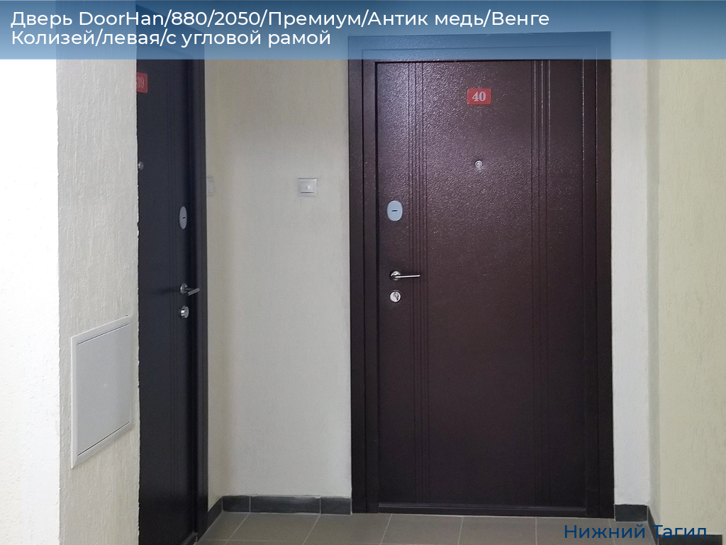 Дверь DoorHan/880/2050/Премиум/Антик медь/Венге Колизей/левая/с угловой рамой, nizhnij-tagil.doorhan.ru
